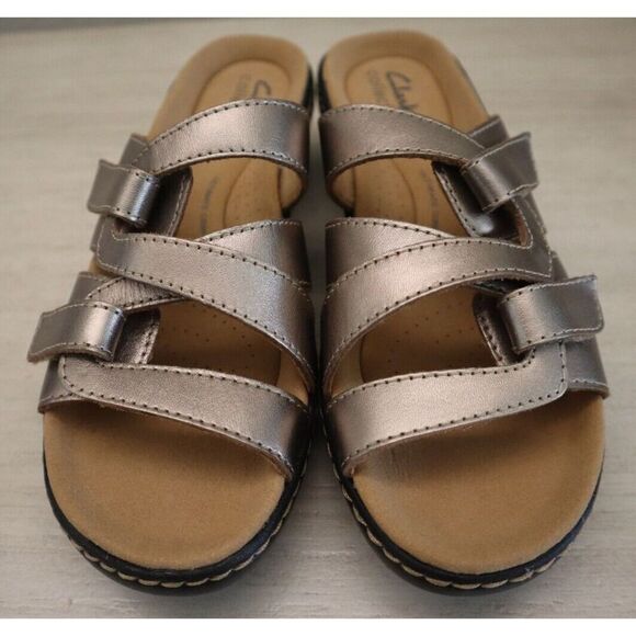 Clarks 26158230-4035 Women's Sz 6M Metallic Leather Merliah Karli Sandals - Picture 3 of 11